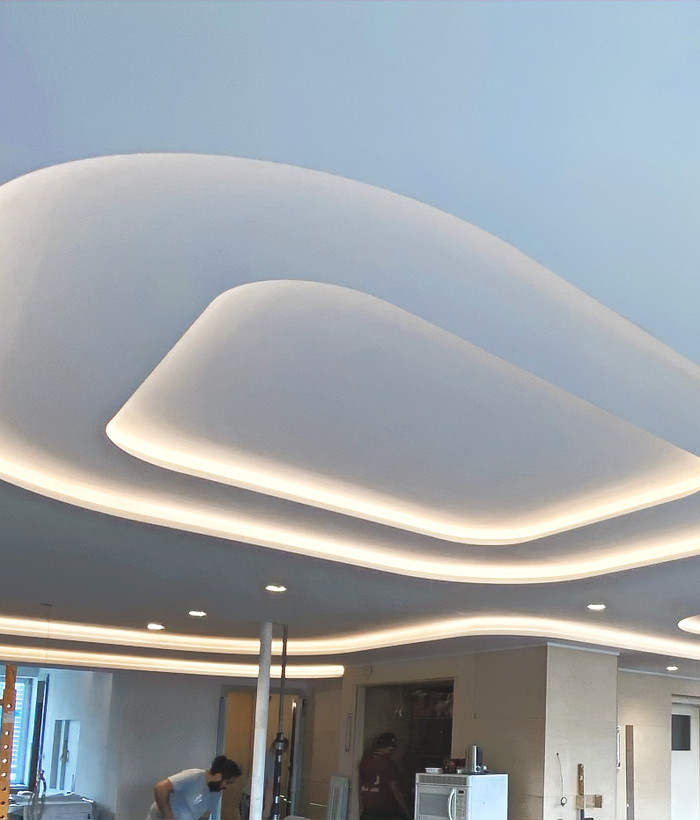 Custom architectural lighting installation